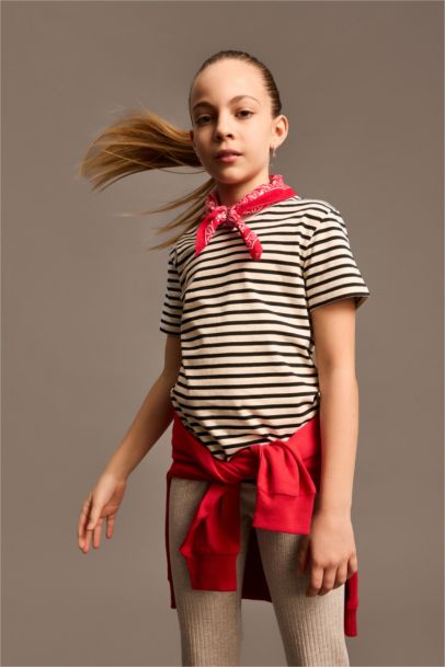 Girl Regular Fit Crew Neck Short Sleeve T-Shirt