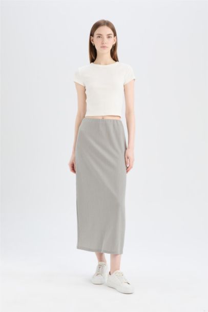 Pencil Skirt High Waist Maxi Knitted Skirt