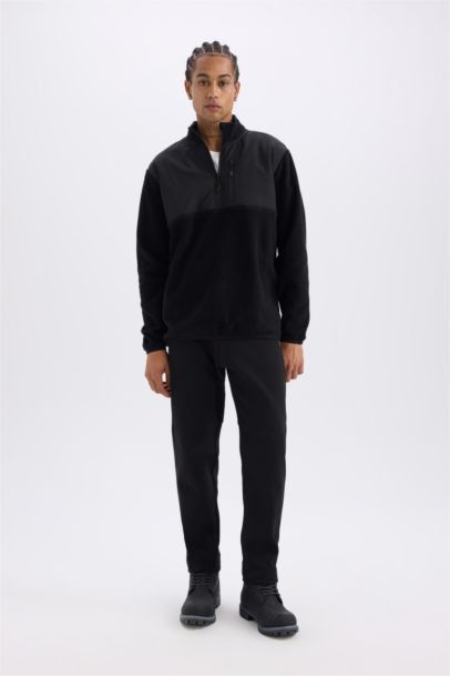 DeFactoFit Standard Fit Stand Collar Polar Sports Sweatshirt