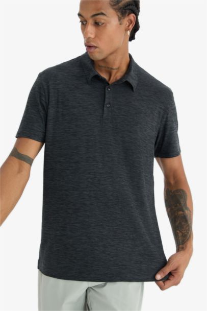 DeFactoFit Standard Fit Sports Polo T-Shirt