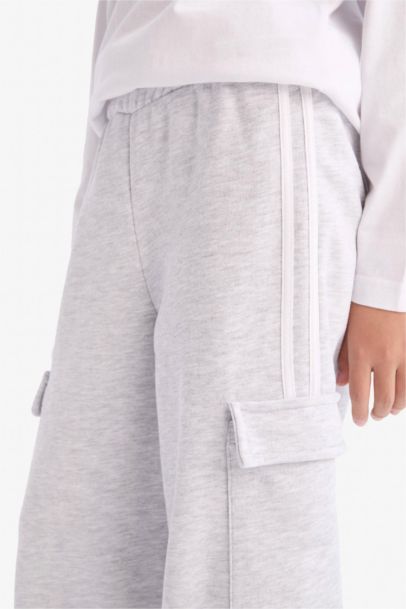 Girl Elastic Waist Wide Leg Sweatpants