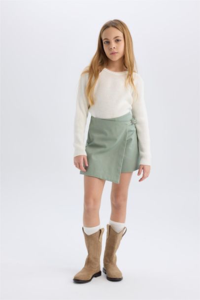 Girl Gabardine Short Skort