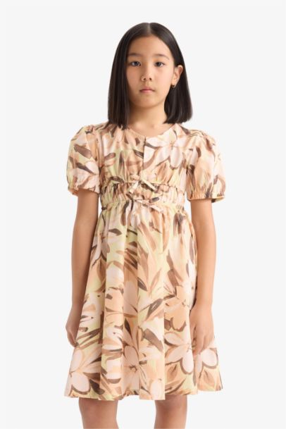 Short Sleeve Woven Dress