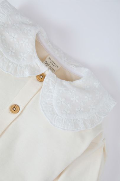 Baby Girl Lace Collar Buttoned Cardigan