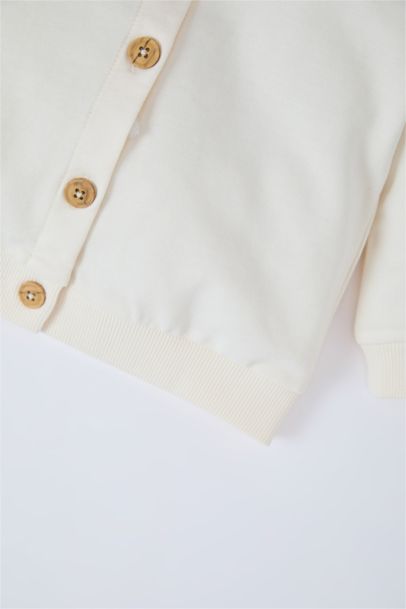 Baby Girl Lace Collar Buttoned Cardigan