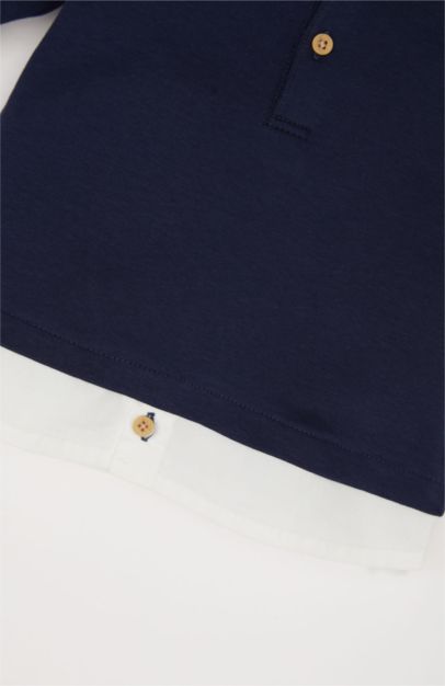 T-shirt à manches longues et col chemise pour bébé garçon