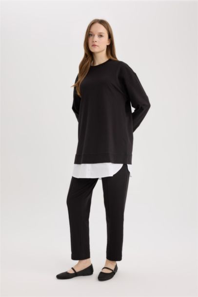 Harem Thin Sweatshirt Fabric Trousers
