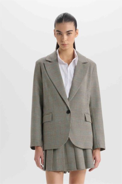 Oversıze Ceket Yaka Blazer Ceket