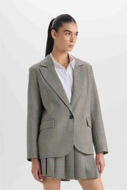 Oversıze Ceket Yaka Blazer Ceket