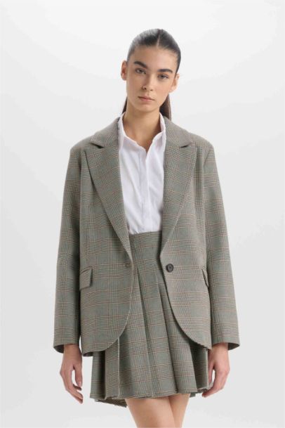 Oversıze Ceket Yaka Blazer Ceket