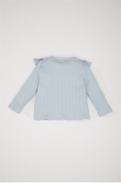 Pull en maille à col rond et manches longues pour bébé fille