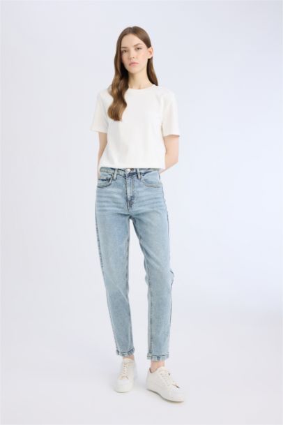Lina Comfort Mom High Waist Ankle Length Jeans