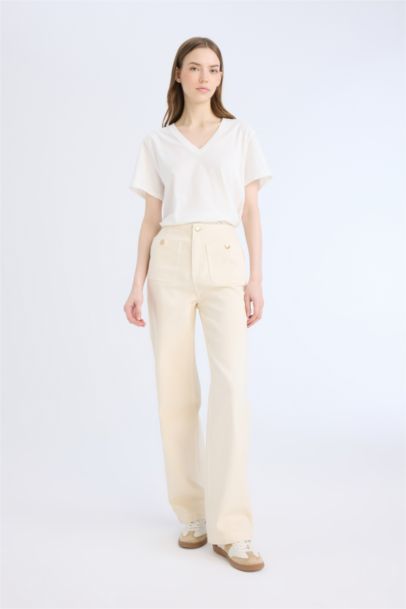 90's Wide Leg High Waist Long Jeans