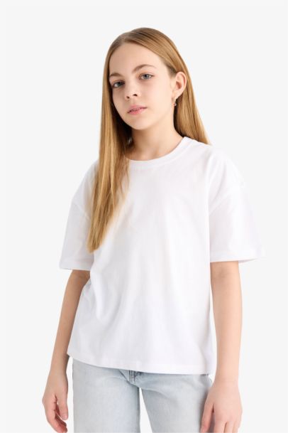 Girl Relax Fit Crew Neck 2 Piece T-Shirt