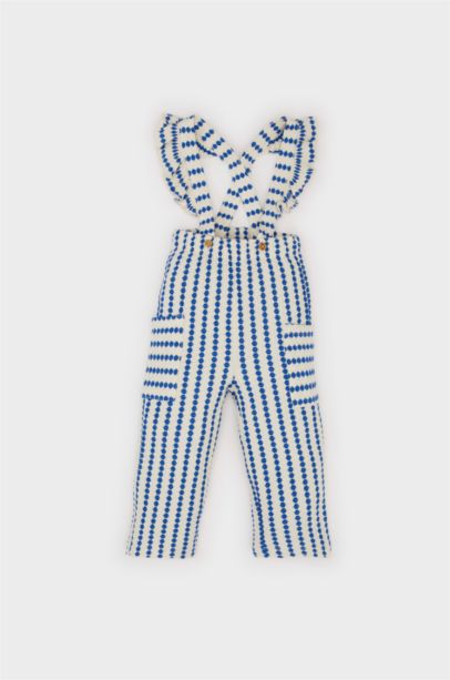 Salopette à motif avec poches pour bébé fille