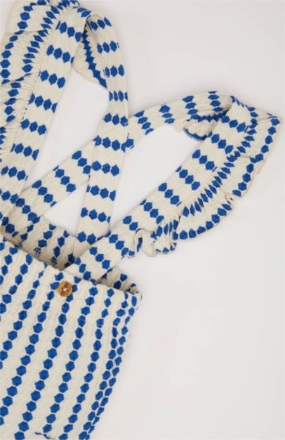 Salopette à motif avec poches pour bébé fille