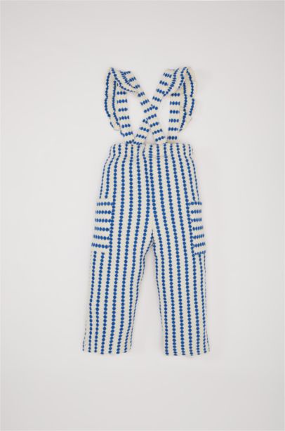 Salopette à motif avec poches pour bébé fille