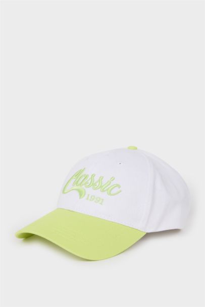Woman Label Printed Woven Baseball Cap