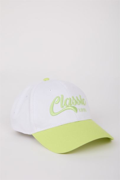 Woman Label Printed Woven Baseball Cap