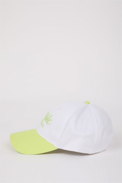 Woman Label Printed Woven Baseball Cap