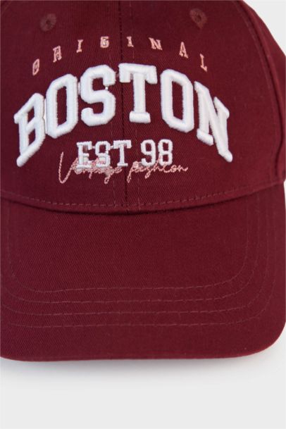 Kadın Etiket Baskılı Dokuma Beyzbol Basketbol Şapkası