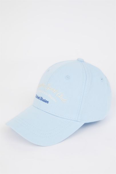 Woman Label Printed Woven Baseball Cap