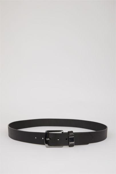 Man Christmas Themed Leather Casual Belt