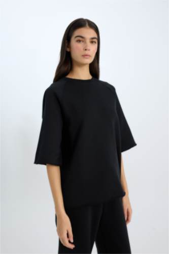 Oversize Fit Crew Neck Casual Sweatshirt