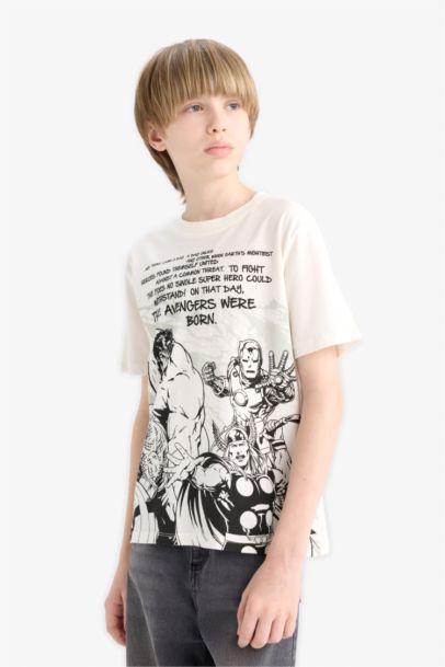 Boy Marvel Avengers Crew Neck Short Sleeve T-Shirt