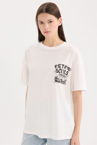 Oversize Fit Crew Neck Short Sleeve T-Shirt