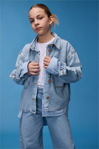 Girl Cotton Denim Jacket