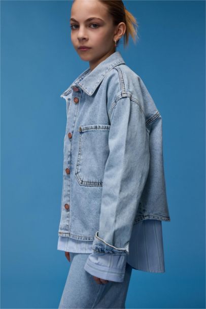 Girl Cotton Denim Jacket