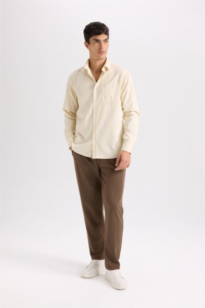 Regular Fit Eşofman Altı Beli Bağcıklı Cep Detaylı Düz Paça