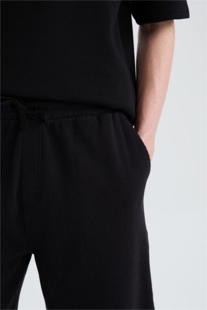 %100 Pamuk Regular Fit Waffle Şort