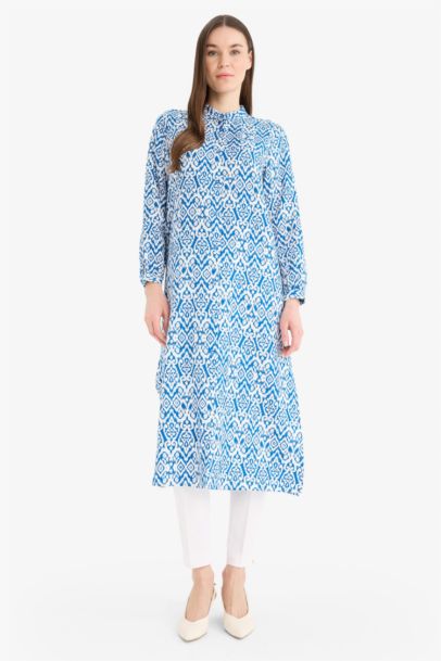 Regular Fit Printed Long Sleeve Tunic