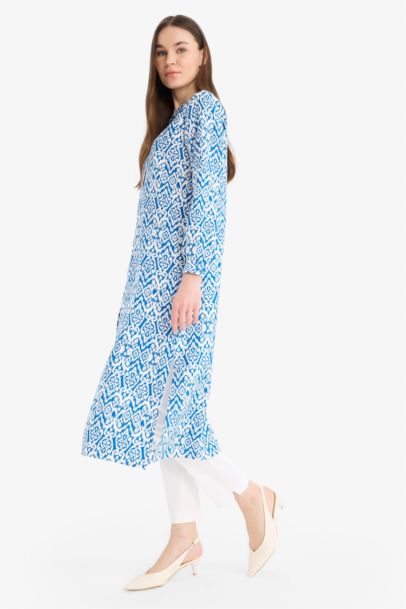 Regular Fit Printed Long Sleeve Tunic