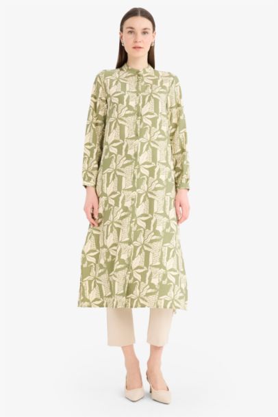 Regular Fit Printed Long Sleeve Tunic