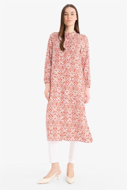 Regular Fit Printed Long Sleeve Tunic