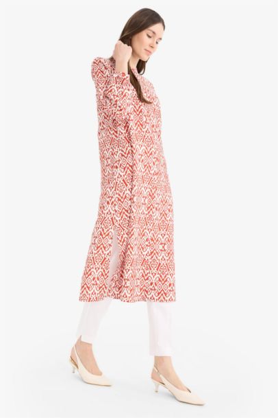 Regular Fit Printed Long Sleeve Tunic