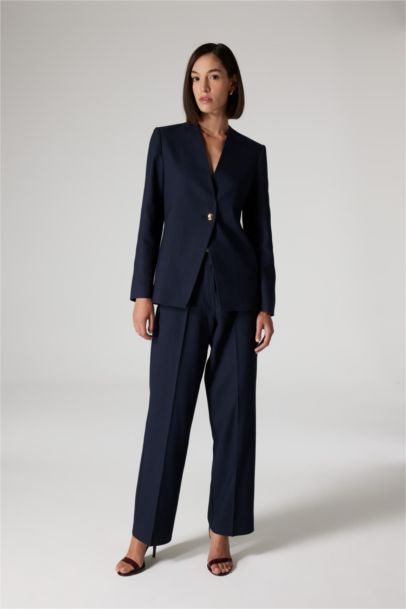 Sorbe x DeFacto Regular Fit V Neck Buttoned Blazer Jacket