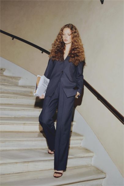 Pantalon droit taille haute à Jambes larges Sorbe x DeFacto