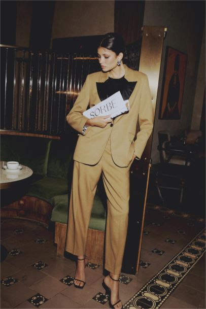 سروال بساق ضيق عادي