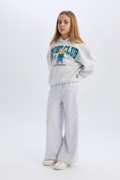 Girl Wide Leg Pocketed Sweatpants