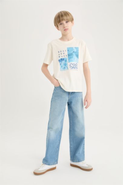 Boy Crew Neck Printed Short Sleeve T-Shirt