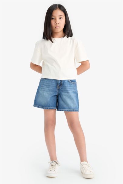Jean Şort Kız Çocuk