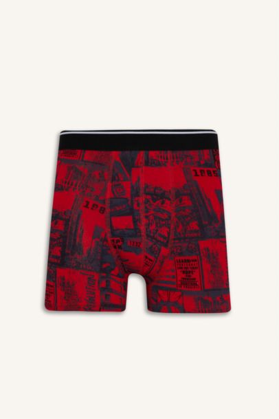 Regular Fit Retro Patterned 3 Piece Boxers