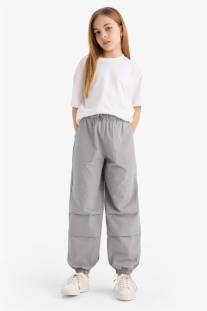 Paraşüt Jogger Paça Pantolon Kız Çocuk
