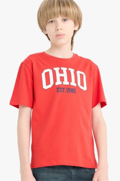 Boy Regular Fit Crew Neck Printed T-Shirt