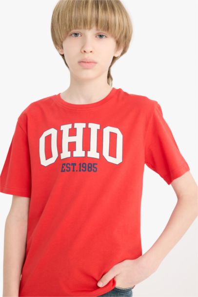 Boy Regular Fit Crew Neck Printed T-Shirt