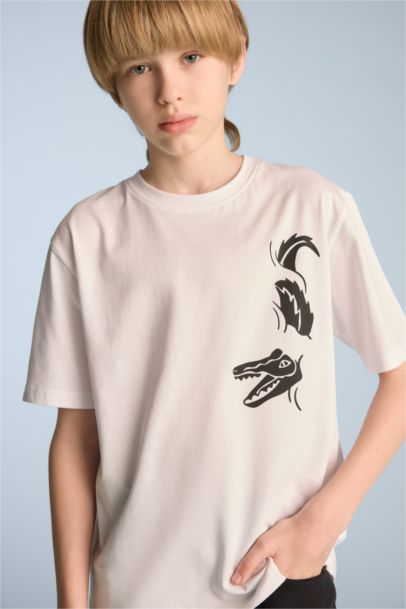 Boy Regular Fit Crew Neck Printed Short Sleeve T-Shirt